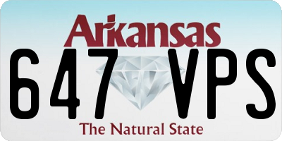 AR license plate 647VPS