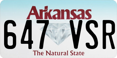 AR license plate 647VSR