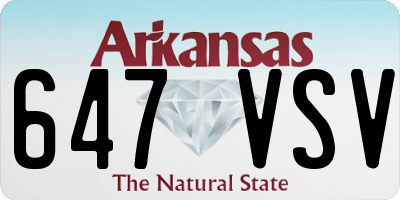 AR license plate 647VSV