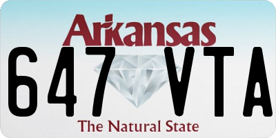 AR license plate 647VTA