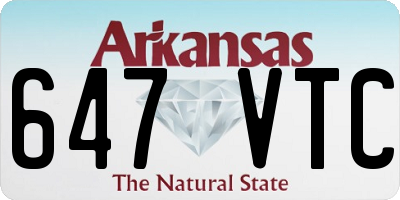 AR license plate 647VTC