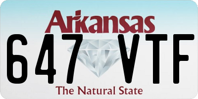 AR license plate 647VTF