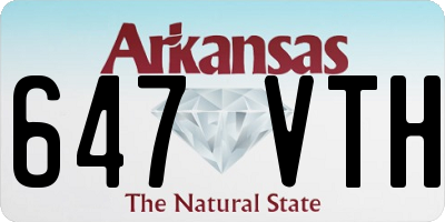 AR license plate 647VTH