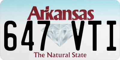 AR license plate 647VTI