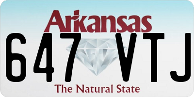 AR license plate 647VTJ