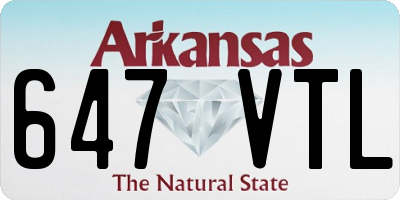 AR license plate 647VTL