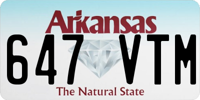 AR license plate 647VTM