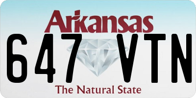 AR license plate 647VTN