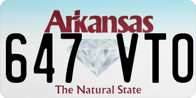 AR license plate 647VTO