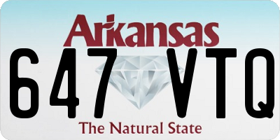 AR license plate 647VTQ