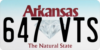 AR license plate 647VTS