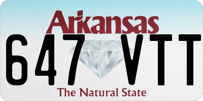 AR license plate 647VTT
