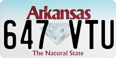 AR license plate 647VTU