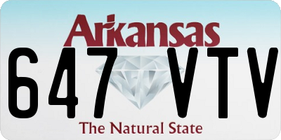 AR license plate 647VTV