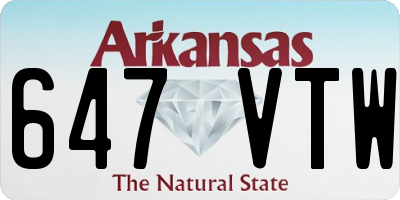 AR license plate 647VTW