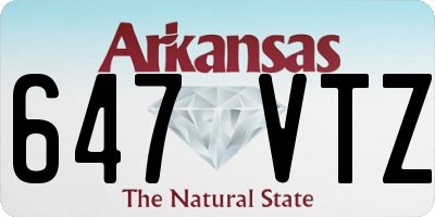 AR license plate 647VTZ