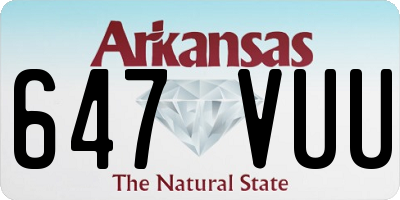 AR license plate 647VUU