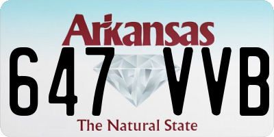 AR license plate 647VVB