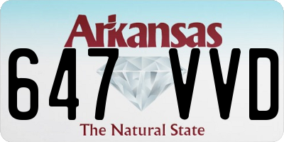 AR license plate 647VVD