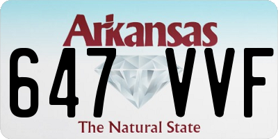 AR license plate 647VVF