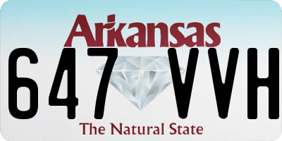 AR license plate 647VVH