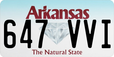 AR license plate 647VVI