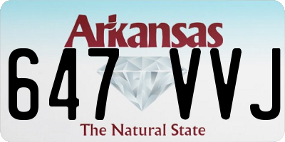 AR license plate 647VVJ