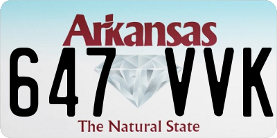 AR license plate 647VVK