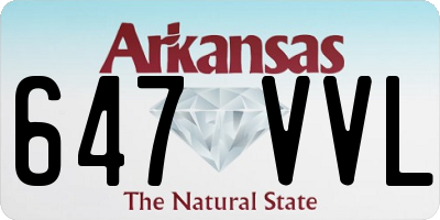 AR license plate 647VVL