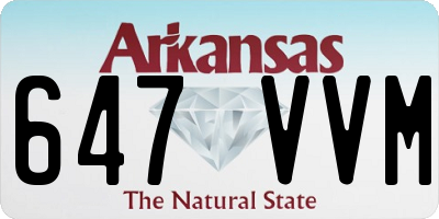 AR license plate 647VVM