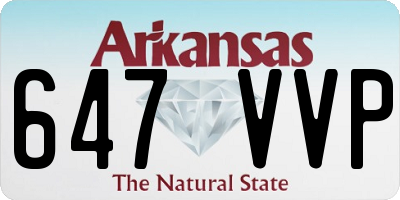 AR license plate 647VVP