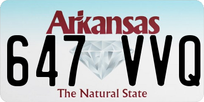 AR license plate 647VVQ