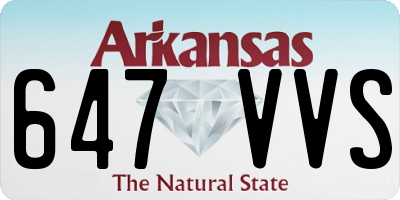 AR license plate 647VVS