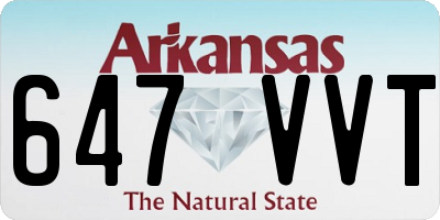 AR license plate 647VVT