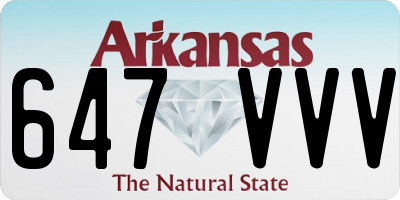 AR license plate 647VVV
