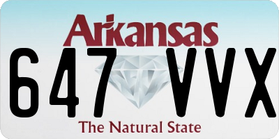 AR license plate 647VVX