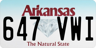 AR license plate 647VWI