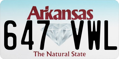 AR license plate 647VWL