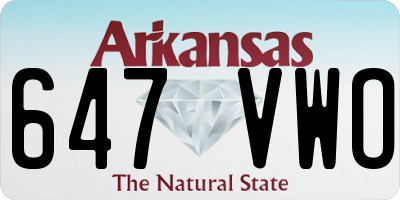 AR license plate 647VWO