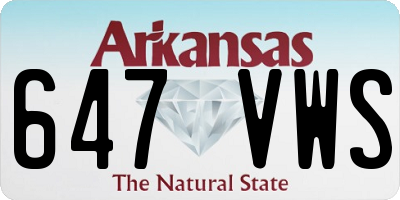 AR license plate 647VWS