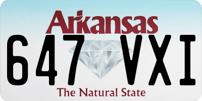 AR license plate 647VXI