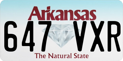 AR license plate 647VXR