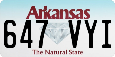AR license plate 647VYI