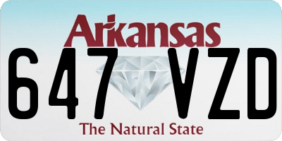 AR license plate 647VZD