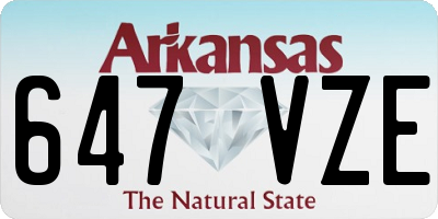 AR license plate 647VZE