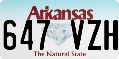 AR license plate 647VZH