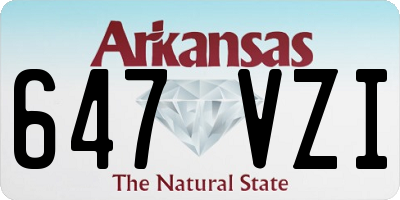 AR license plate 647VZI