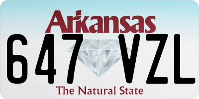 AR license plate 647VZL