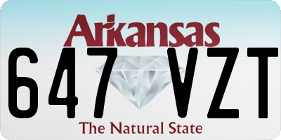 AR license plate 647VZT