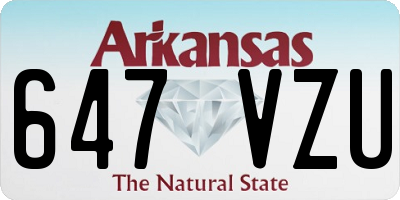 AR license plate 647VZU